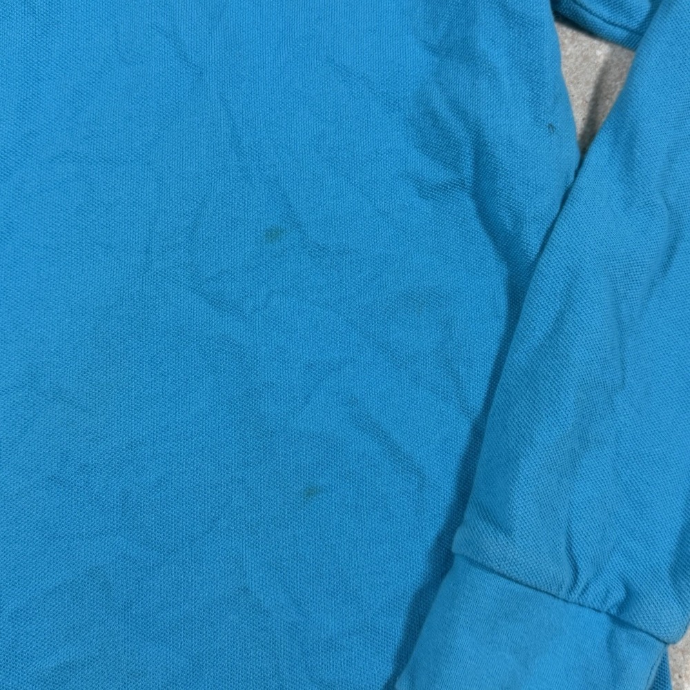 Lacoste Long Sleeve Polo Shirt Mens Size M Light Blue Cotton Pique Logo - Picture 7 of 9